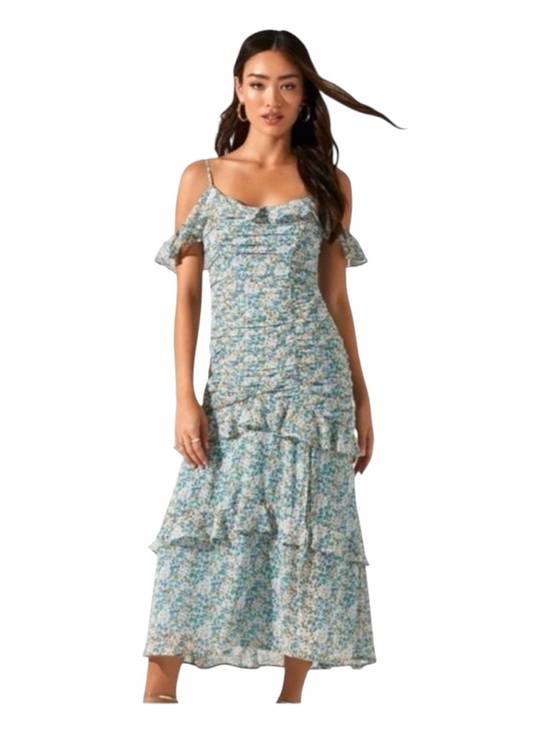 Astr Dresses & Skirts - ASTR THE LABEL Daisy Dell Floral Ruffle Off the Shoulder Midi Dress, Size S.